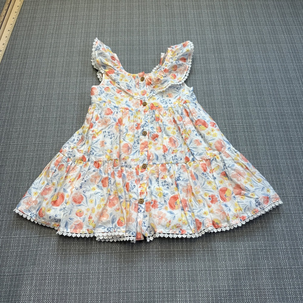 Tommy Bahama Girls 4T Floral Ruffle Tiered Dress Summer Cottagecoreโ Beach